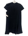 Paule Ka Size 44 Black Triacetate Ruffle Detail Cap Sleeve Dress Black / 44