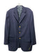Polo Navy Wool Solid 3 button Men's Blazer 40