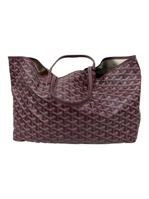 Goyard Burgundy Leather Tote Bag Burgundy / M