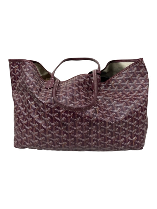 Goyard Burgundy Leather Tote Bag Burgundy / M