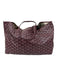 Goyard Burgundy Leather Tote Bag Burgundy / M