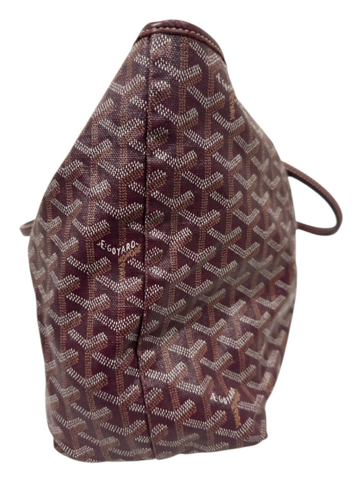 Goyard Burgundy Leather Tote Bag Burgundy / M