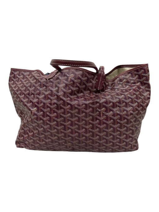 Goyard Burgundy Leather Tote Bag Burgundy / M