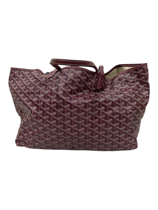 Goyard Burgundy Leather Tote Bag Burgundy / M