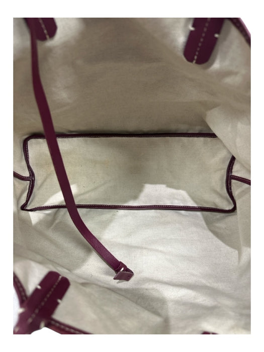 Goyard Burgundy Leather Tote Bag Burgundy / M