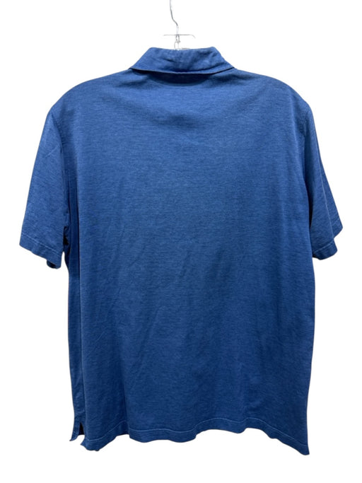 Clubhouse Collection Size S Blue Cotton Solid Polo Men's Short Sleeve Blue / S