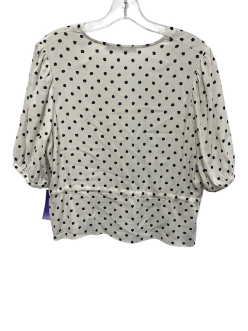 Jenni Kayne Size M/S White & Black Viscose Elastic Waistband Polka Dot Skirt Set White & Black / M/S
