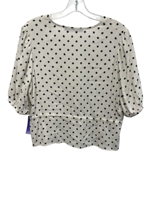 Jenni Kayne Size M/S White & Black Viscose Elastic Waistband Polka Dot Skirt Set White & Black / M/S