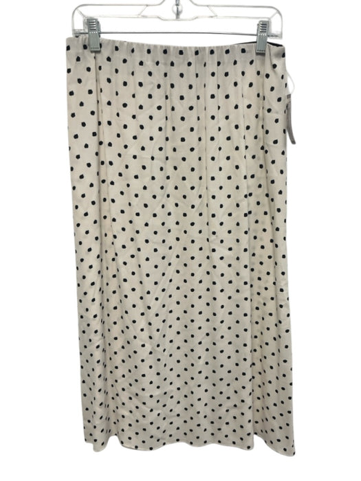 Jenni Kayne Size M/S White & Black Viscose Elastic Waistband Polka Dot Skirt Set White & Black / M/S