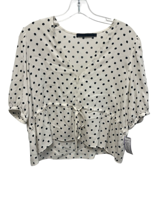 Jenni Kayne Size M/S White & Black Viscose Elastic Waistband Polka Dot Skirt Set White & Black / M/S