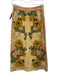 Farm Rio Size S Beige, Green & Orange Flax Linen Sleeveless Floral Skirt Set Beige, Green & Orange / S