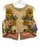 Farm Rio Size S Beige, Green & Orange Flax Linen Sleeveless Floral Skirt Set Beige, Green & Orange / S