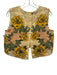 Farm Rio Size S Beige, Green & Orange Flax Linen Sleeveless Floral Skirt Set Beige, Green & Orange / S