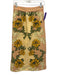 Farm Rio Size S Beige, Green & Orange Flax Linen Sleeveless Floral Skirt Set Beige, Green & Orange / S