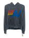 Aviator Nation Size S Dark Gray & Multi Cotton Blend Logo Graphic Hoodie Sweater Dark Gray & Multi / S