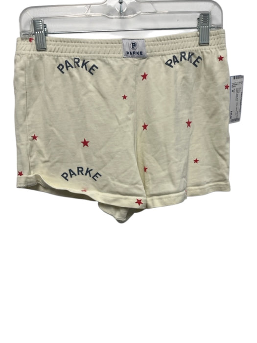 Parke Size M Cream, Red, Blue Cotton stars Logo Boxer Shorts Cream, Red, Blue / M
