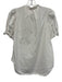 Apiece Apart Size XS White Organic Cotton Button Down Ruffle Neckline Top White / XS