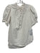 Apiece Apart Size XS White Organic Cotton Button Down Ruffle Neckline Top White / XS