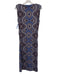 Hill House Size M Blue, Brown, White Polyester Blend Mandala Shoulder Pads Dress Blue, Brown, White / M