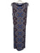 Hill House Size M Blue, Brown, White Polyester Blend Mandala Shoulder Pads Dress Blue, Brown, White / M