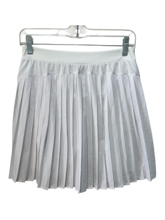 Spanx Size M White Nylon Blend Pleated Tennis Skort Skirt White / M