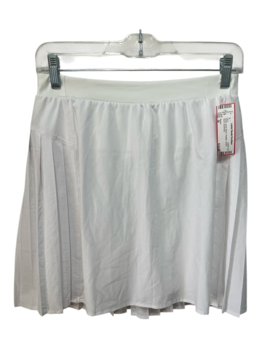 Spanx Size M White Nylon Blend Pleated Tennis Skort Skirt White / M