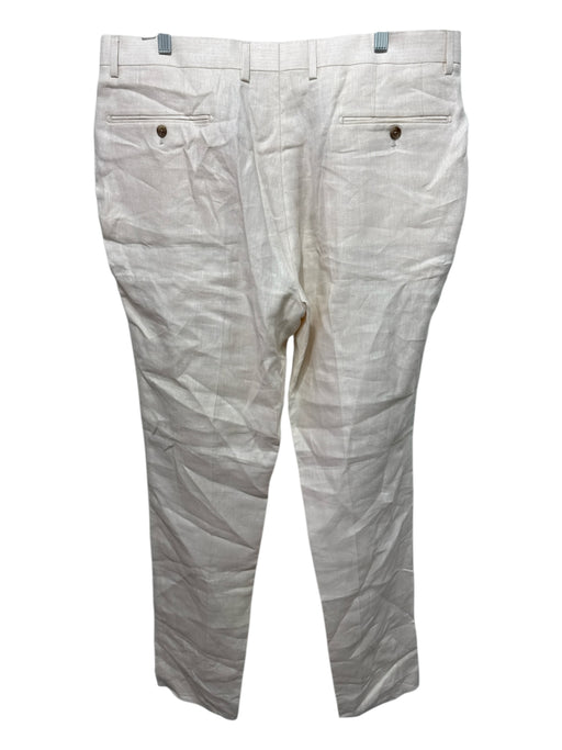 Taylor Stitch NWT Size 38 Cream White Linen Herringbone Pants Cream White / 38