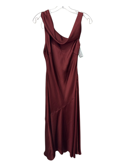 ASTR The Label Size XS Maroon Red Polyester Off Shoulder Fold Over Bias Cut Gown Maroon Red / XS