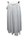 Flo Atelier Size XS White Cotton Back Zip Gathered High Low Midi Skirt White / XS