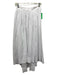 Flo Atelier Size XS White Cotton Back Zip Gathered High Low Midi Skirt White / XS