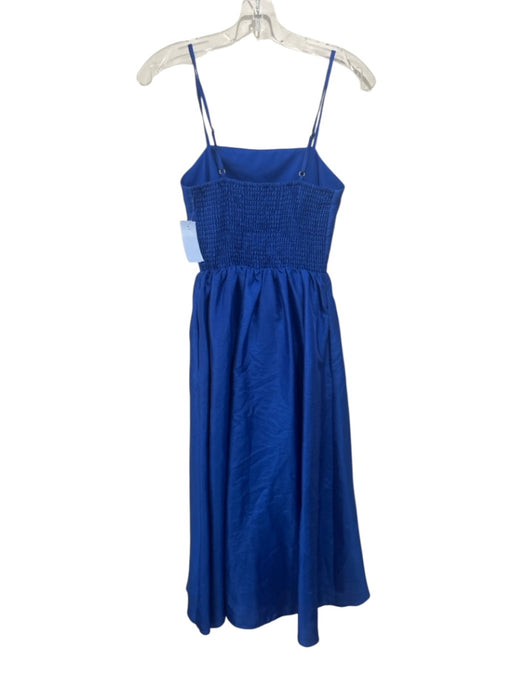 Hutch Size XS Royal Blue Polyester Smocked Back Drop Waist Spaghetti Strap Dress Royal Blue / XS