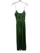 Retrofete Size Small Green Spaghetti Strap Pleated Shimmer Side Slit Gown Green / Small