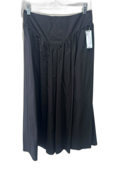 Kourt Size M Black Cotton Gusset Back Zip Midi Top Black / M
