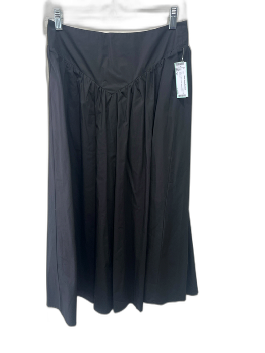 Kourt Size M Black Cotton Gusset Back Zip Midi Top Black / M