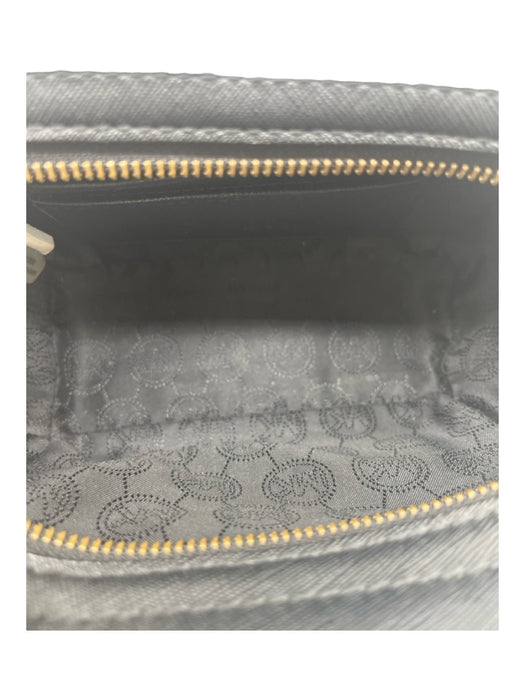 Michael Kors Black Saffiano Leather Top Zipper Crossbody Strap Bag Black / XS