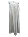 Naya Size S/6 White Viscose Back Zip Pleated Wide Leg Satin Pants White / S/6