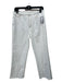 Michael Kors Size 4 White Cotton Frayed Hem Pockets Button Fly Jeans White / 4