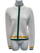 St. John Sport Size S White, Green, Yellow Viscose & Elastane Perforated Jacket White, Green, Yellow / S