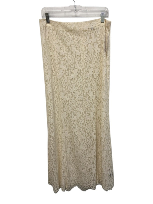 St. John Sport Size S White Viscose & Polyester Elastic Waistband Wide Leg Pants White / S