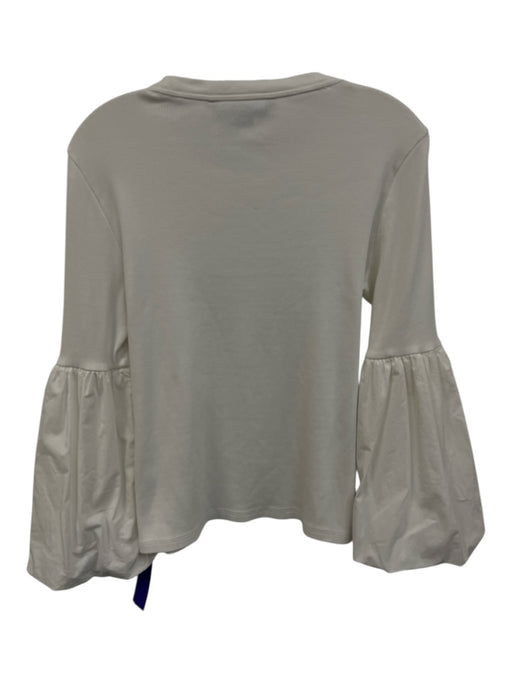 Veronica Beard Jeans Size S White Pima Cotton Rib Knit Fabric Block Top White / S