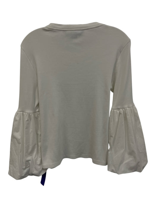 Veronica Beard Jeans Size S White Pima Cotton Rib Knit Fabric Block Top White / S