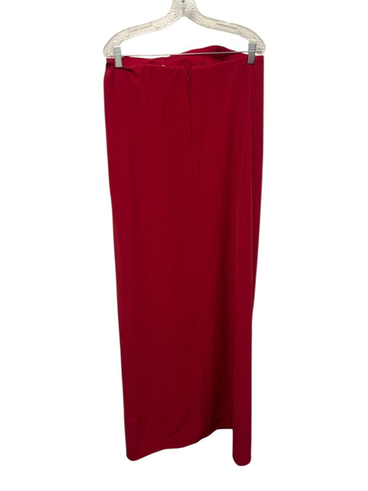 Tuckernuck Size 6 Red Polyester Blend Strapless Knot Detail Draped Back Zip Gown Red / 6