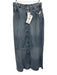Splendid Size S Medium light wash Lyocell Denim Button Front Pocketed Midi Skirt Medium light wash / S