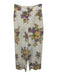 Sezane Size 36/38 Cream White & Multi Polyester Blend Floral Tweed Pant Set Cream White & Multi / 36/38