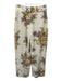 Sezane Size 36/38 Cream White & Multi Polyester Blend Floral Tweed Pant Set Cream White & Multi / 36/38