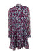 Diane Von Furstenberg Size 4 Blue, Red, Multi Polyester floral print Dress Blue, Red, Multi / 4