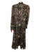 Elie Tahari Size s / 4 Green, Black & Multi Print Polyester Paisley Maxi Dress Green, Black & Multi Print / s / 4