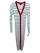 Staud Size L White, Blue & Red Viscose Blend Ribbed Knit Striped Dress White, Blue & Red / L