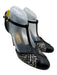 Salvatore Ferragamo Shoe Size 9 Black & White Leather Upper Woven T Strap Pumps Black & White / 9