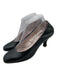 Tod's Shoe Size 38.5 Black Leather Square Toe Midi Heel Scrunched Pumps Black / 38.5